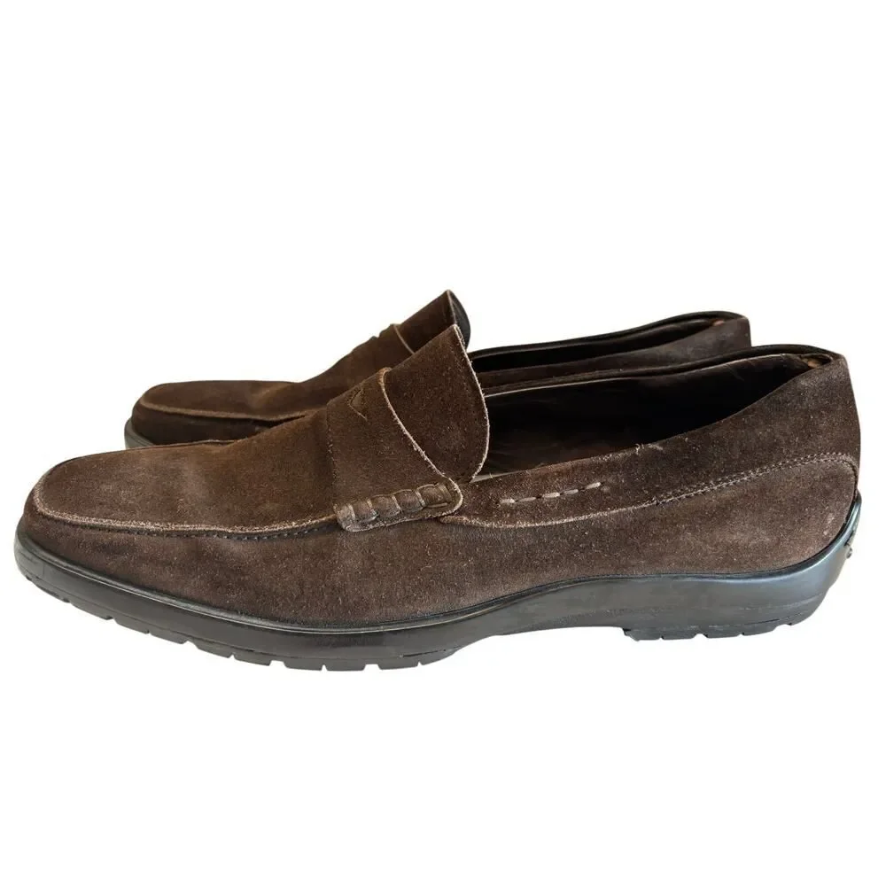 Tod's Suede Driving Penny Loafers, men’s size 10.5